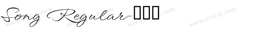 Song Regular字体转换 Song Regular字体转换